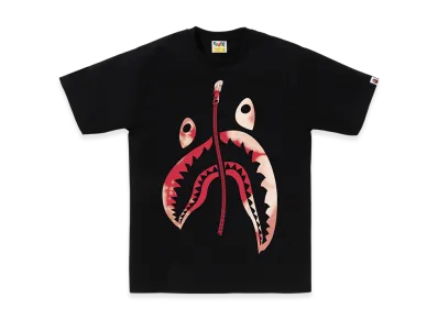 A BATHING APE Tie Dye Twist Shark Tee "Black"