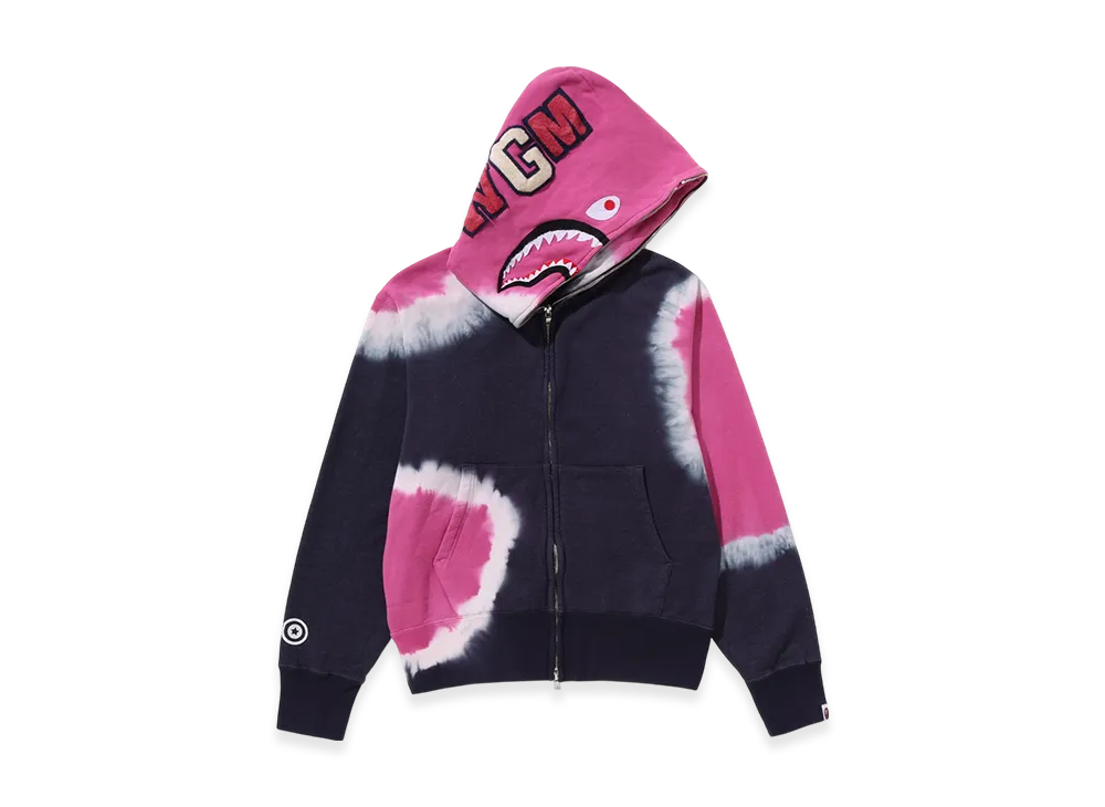 A BATHING APE Hand Dye Shark Full Zip Hoodie "Multi"