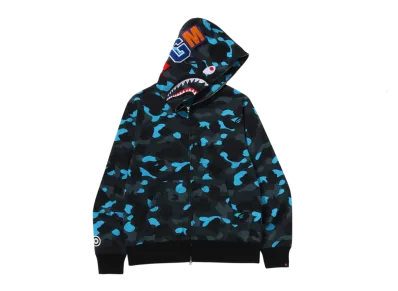 A BATHING APE x Helinox SHARK FULL ZIP HOODIE "Black"