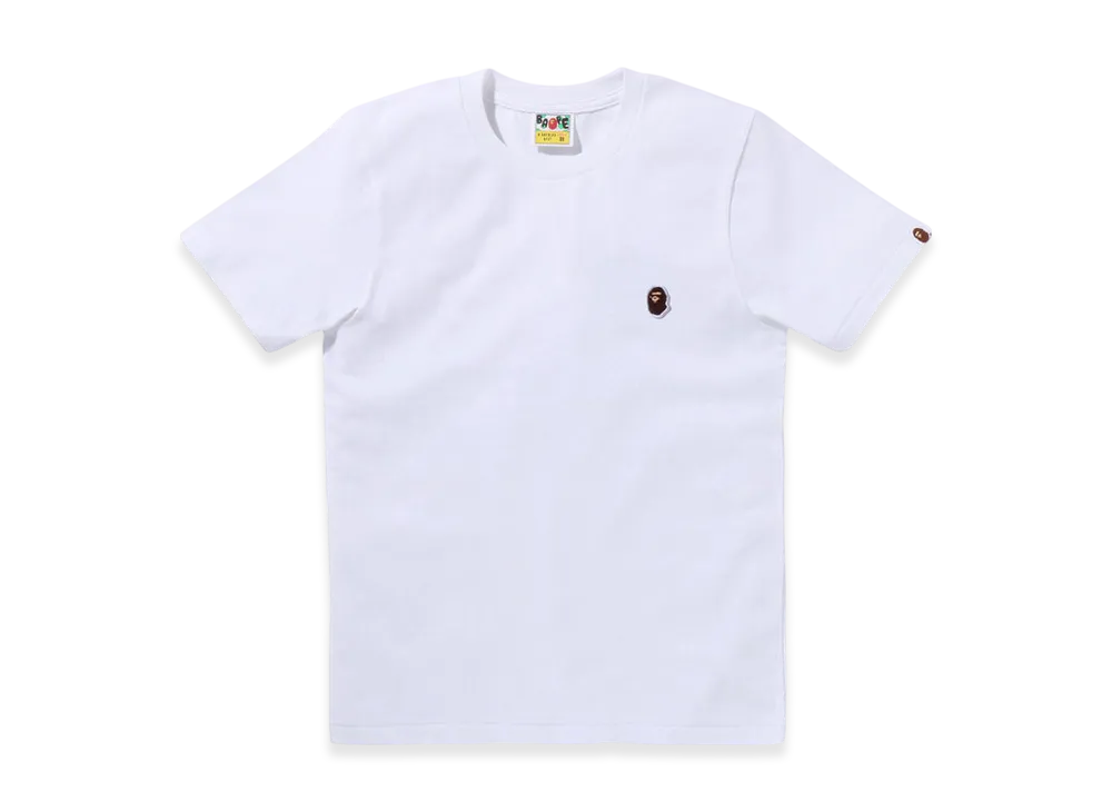 A BATHING APE Ape Head One Point Tee #1 "White"