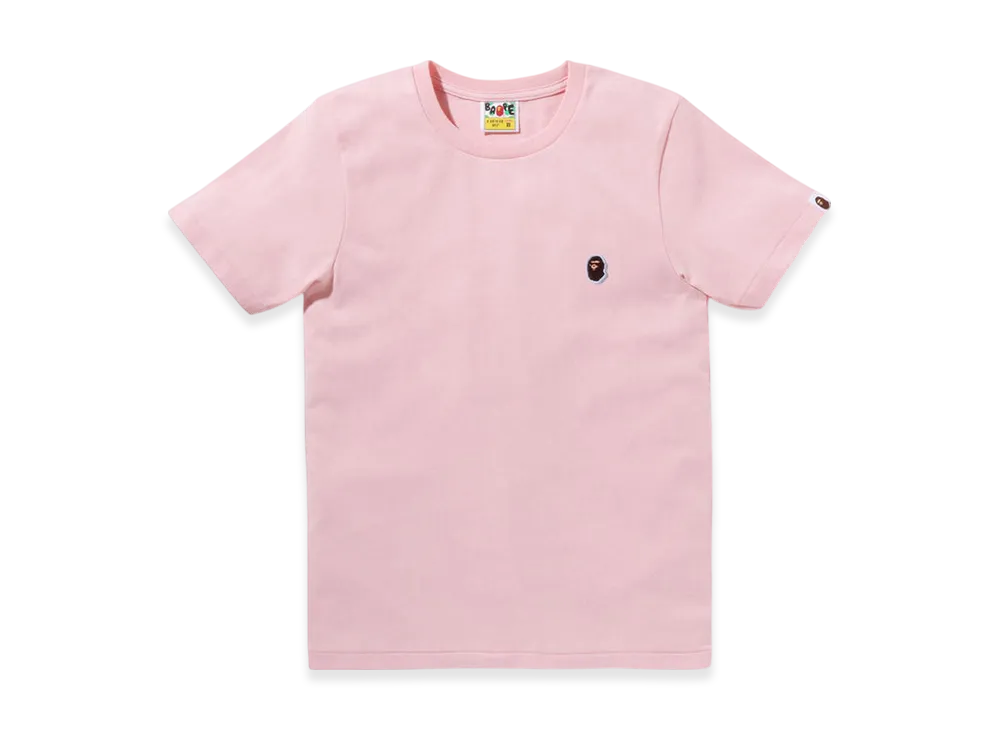 A BATHING APE Ape Head One Point Tee #1 "Pink"