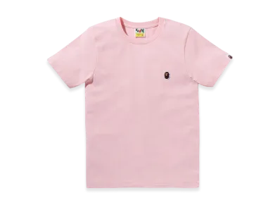 A BATHING APE Ape Head One Point Tee #1 "Pink"