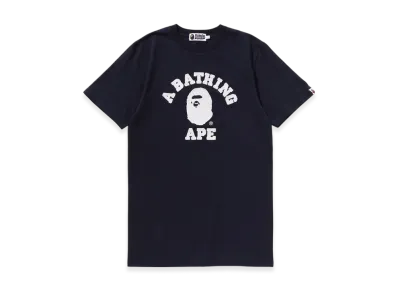 A BATHING APE Embroidery College Tee Dress "Black"