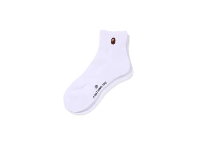 A BATHING APE One Point Ankle Socks "White"
