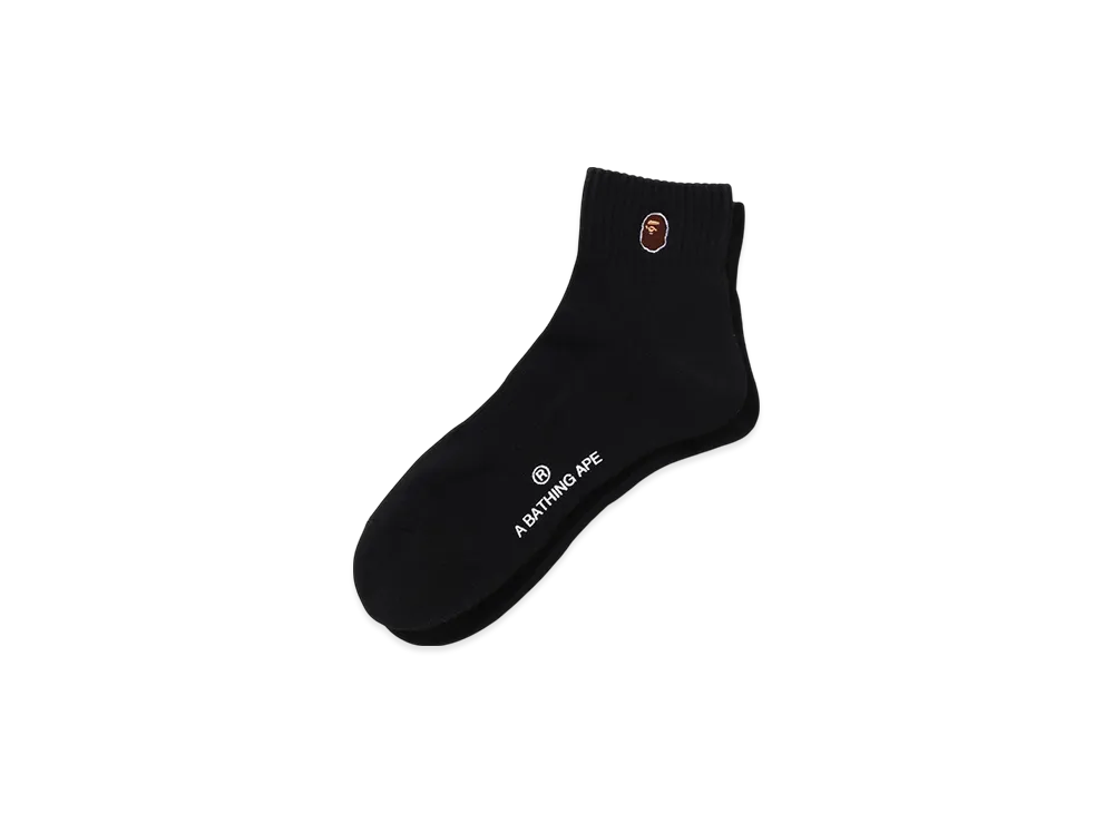 A BATHING APE One Point Ankle Socks "Black"