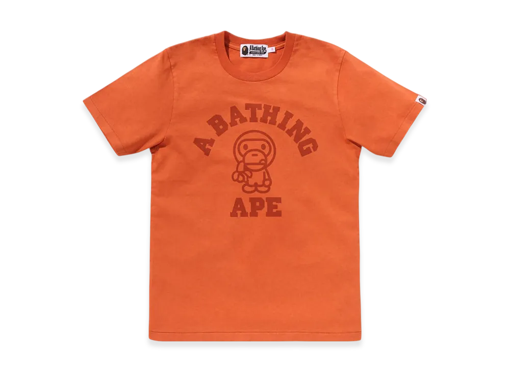 A BATHING APE Overdye Milo College Tee "Orange"