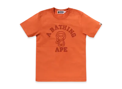 A BATHING APE Overdye Milo College Tee "Orange"