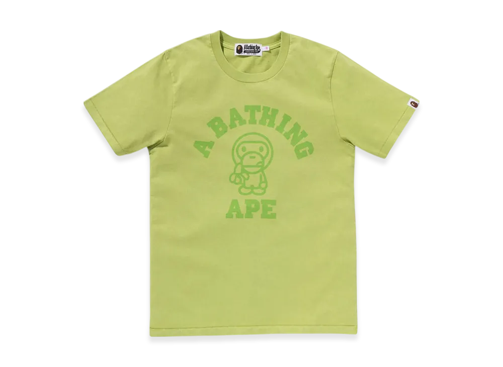 A BATHING APE Overdye Milo College Tee "Green"