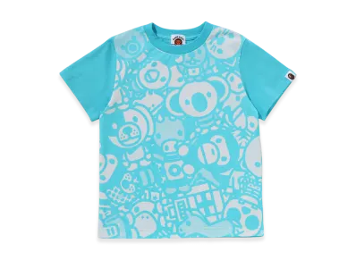 A BATHING APE Milo All Safari Print Tee "Sax"