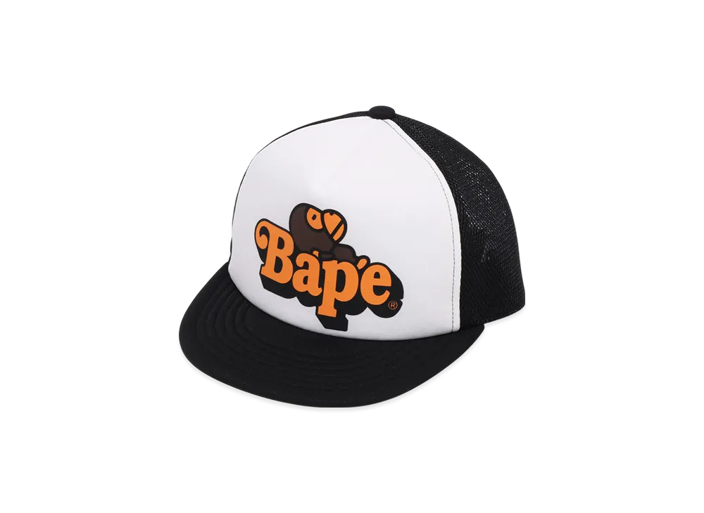 A BATHING APE Milo On Bape Mesh Cap "Black"
