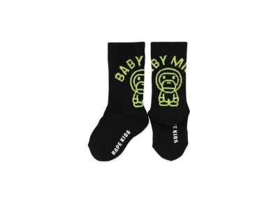 A BATHING APE Baby Milo Rib Socks "Black"