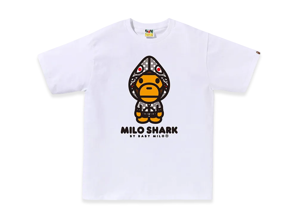 A BATHING APE Mens Milo Shark Osaka Tee "White"
