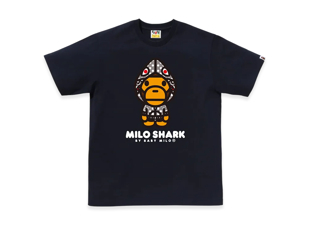 A BATHING APE Mens Milo Shark Osaka Tee "Navy"
