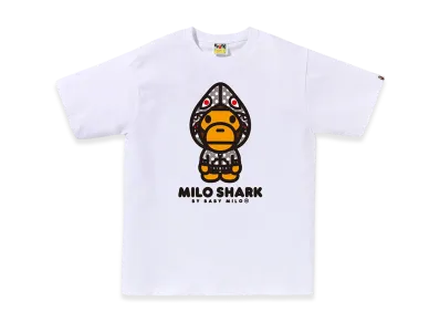 A BATHING APE Kids Milo Shark Osaka Tee "White"