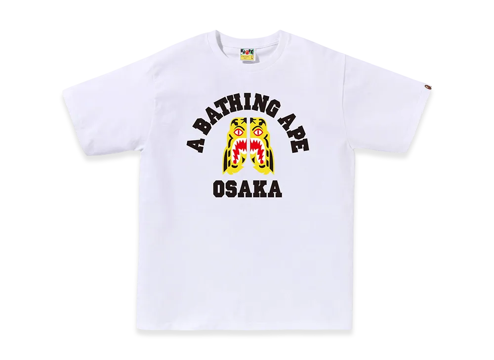 A BATHING APE Tiger College Osaka Tee "White"