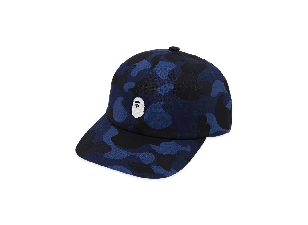 A BATHING APE Color Camo Head One Point Panel Cap Special Preorder "Navy"