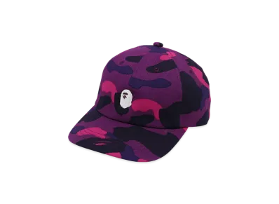 A BATHING APE Color Camo Head One Point Panel Cap Special Preorder "Purple"