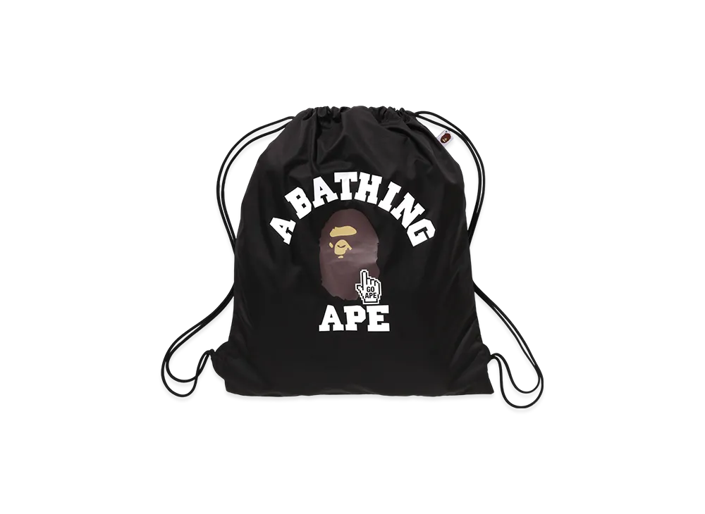 A BATHING APE Go Ape Pointer College Knapsack "Black"