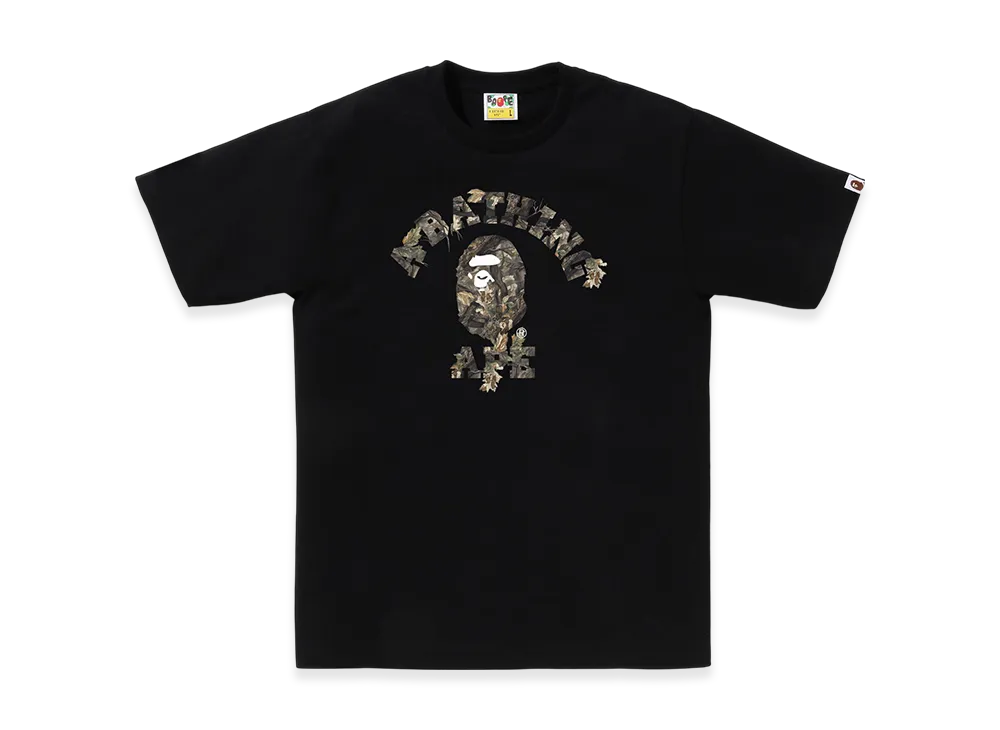 A BATHING APE Tree Edge Camo College Tee "Black/Green"