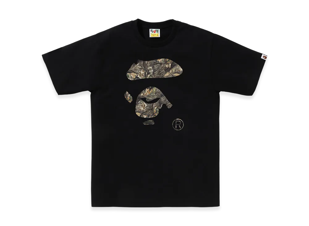 A BATHING APE Tree Edge Camo Ape Face Tee "Black/Green"
