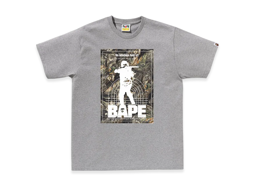 A BATHING APE Tree Edge Camo Hunting Tee "Gray"
