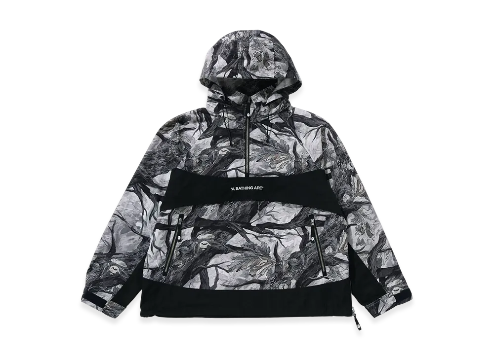 A BATHING APE Tree Edge Camo Anorak Jacket "White"