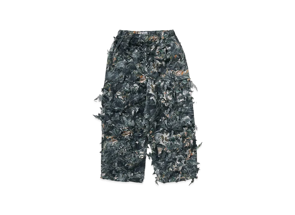 A BATHING APE Tree Edge Camo Laser Cut Relaxed Fit Military Pants "Brown"