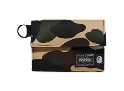 A BATHING APE x PORTER 1st Camo Wallet "Yellow"
