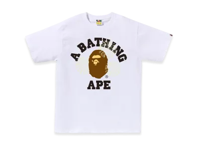 A BATHING APE Firework College Tee "White"