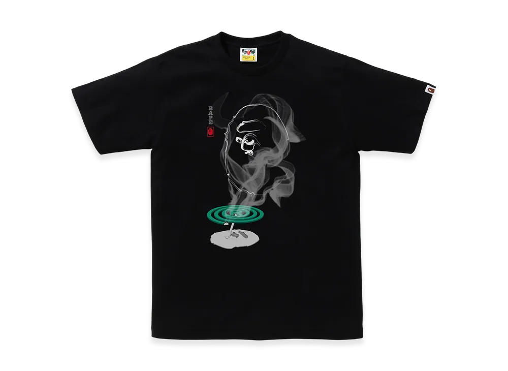 A BATHING APE Mosquito Coil Ape Head Tee "Black"