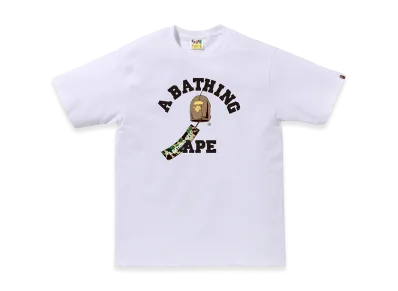 A BATHING APE Japanese Wind Chimes College Tee "White"
