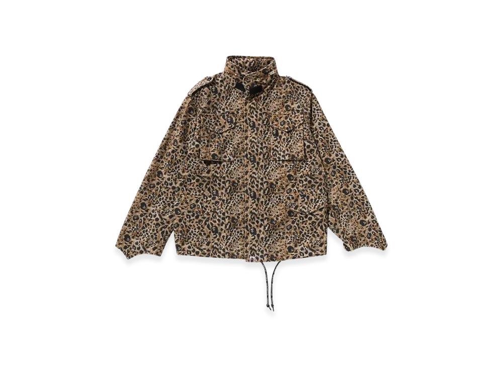 A BATHING APE Wild Leopard Pattern M-65 Jacket "Beige"