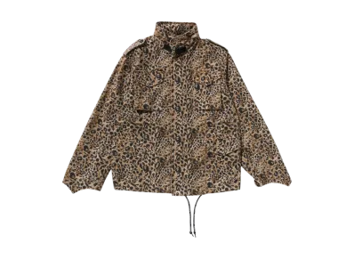 A BATHING APE Wild Leopard Pattern M-65 Jacket "Beige"