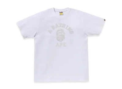 A BATHING APE Umeda Solid Camo College Tee "White"