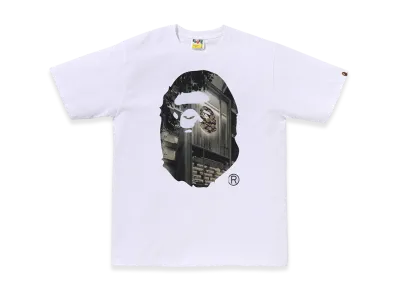 A BATHING APE Think 1st Anniv. Photo Ape Head Tee "White"