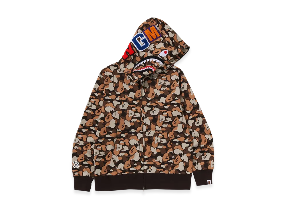 A BATHING APE Think 1st Anniv. Shark Full Zip Hoodie "Brown"