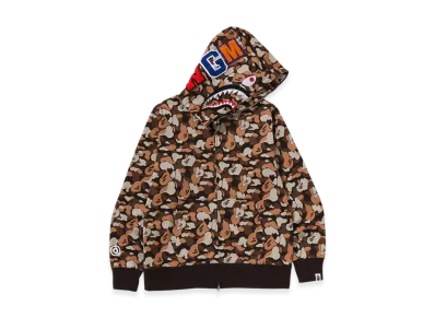 A BATHING APE Think 1st Anniv. Shark Full Zip Hoodie "Brown"