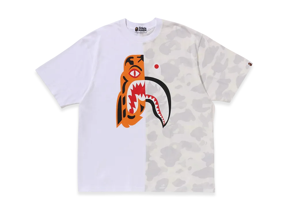 A BATHING APE Tiger Shark Relaxed Fit Tee Mens "White"