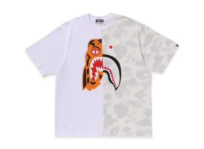 A BATHING APE Tiger Shark Relaxed Fit Tee Mens "White"