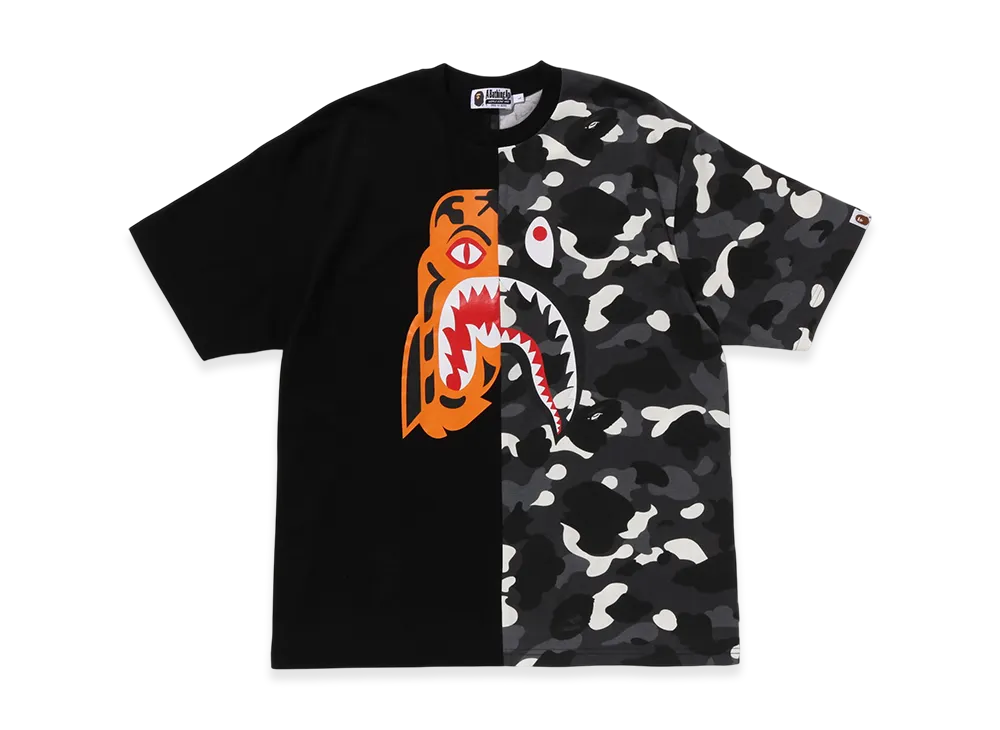 A BATHING APE Tiger Shark Relaxed Fit Tee Mens "Black"