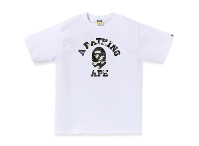 A BATHING APE College Tee Ladies "White"