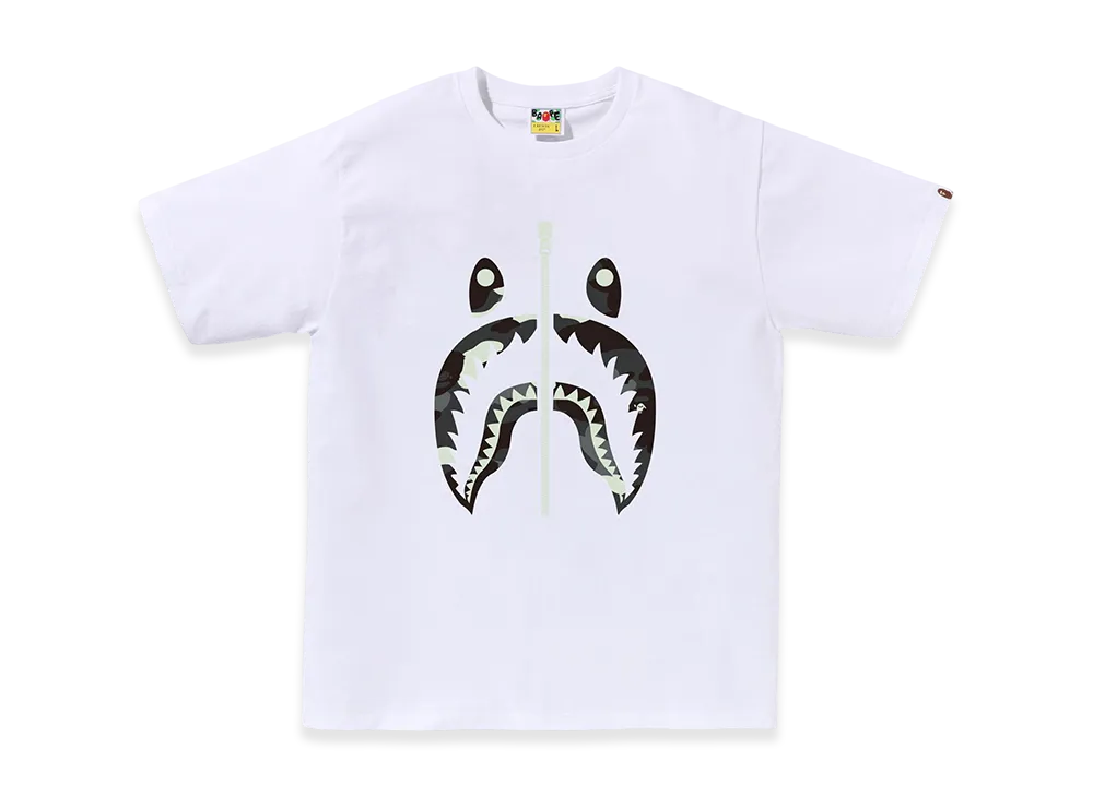 A BATHING APE Shark Tee Mens "White"