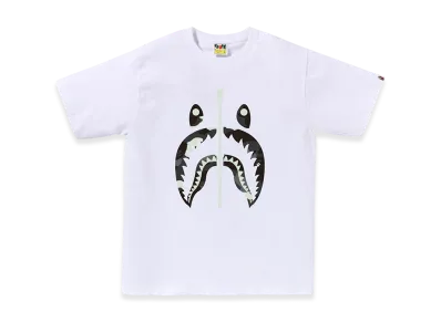 A BATHING APE Shark Tee Kids "White"