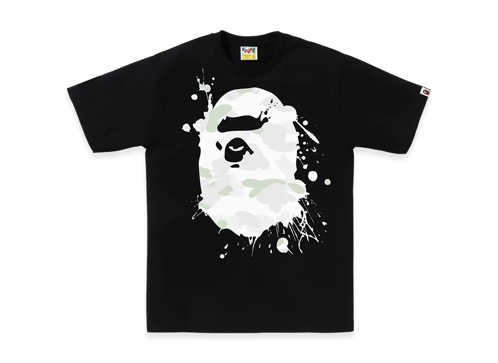 A BATHING APE Painting Ape Head Tee Mens "Black"
