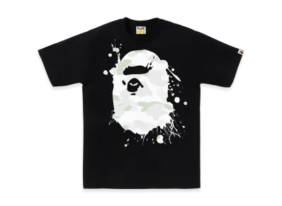 A BATHING APE Painting Ape Head Tee Mens "Black"