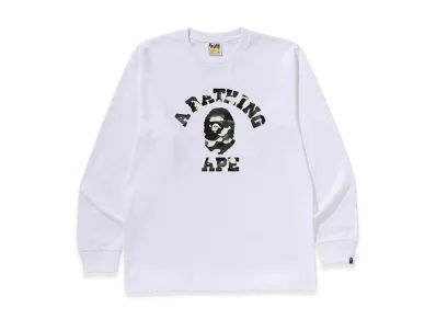 A BATHING APE College LS Mens "White"