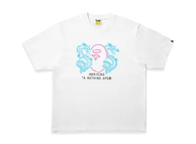 A BATHING APE x 88rising Neon Logo Relaxed Fit Tee "White"