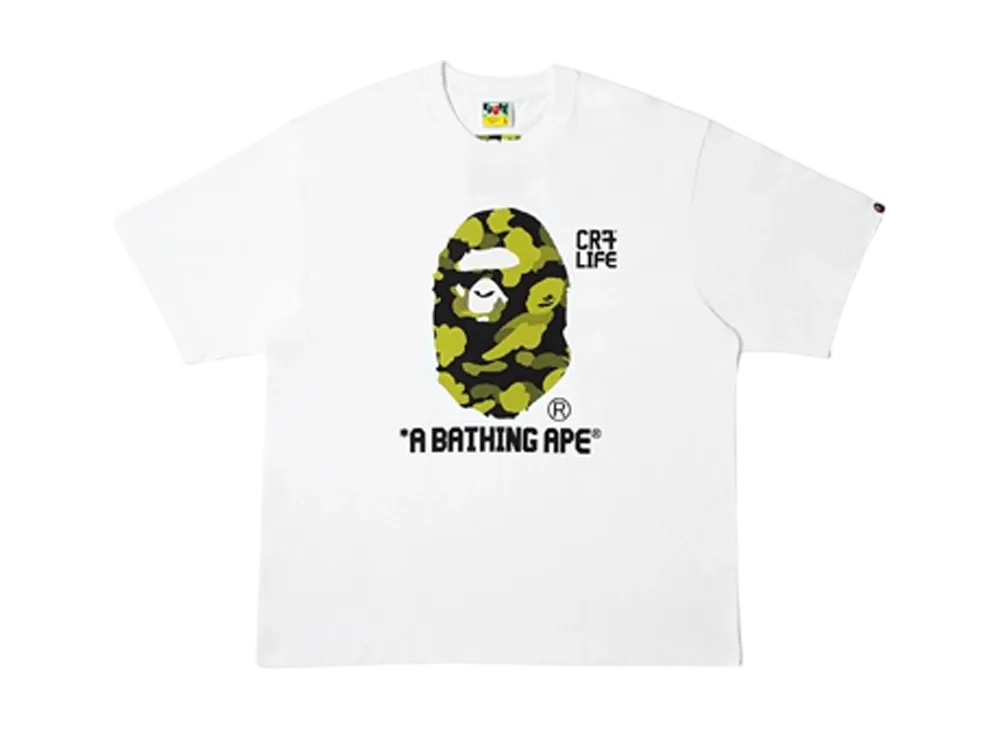 A BATHING APE x Cristiano Ronaldo CR7 Life Camo Relaxed Fit Tee "White"