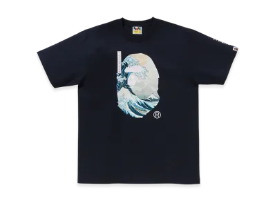 A BATHING APE x UKIYO-E Ape Head Tee #1 "Navy"