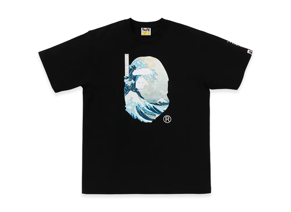 A BATHING APE x UKIYO-E Ape Head Tee #1 "Black"
